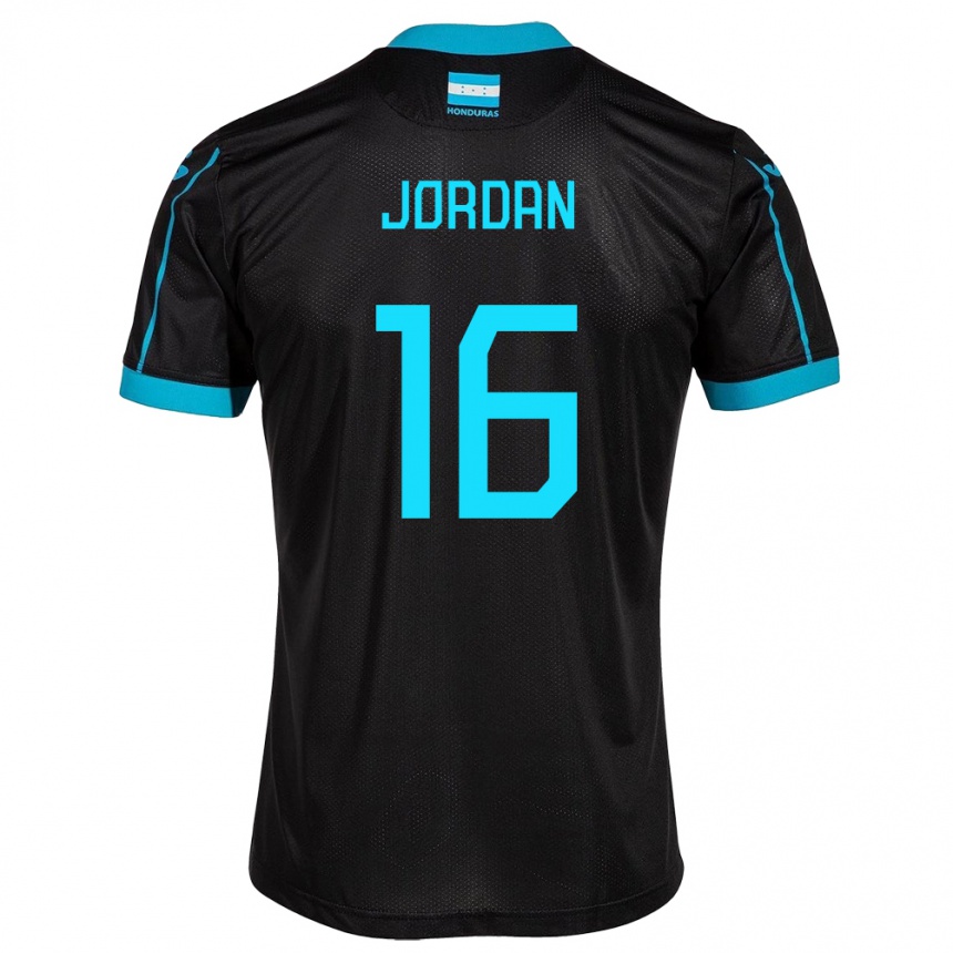 Kids Football Honduras Jordan García #16 Black Away Jersey 24-26 T-Shirt Uk