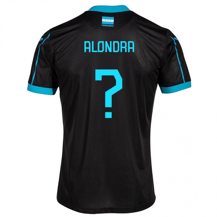 Kids Football Honduras Alondra Aguilar #0 Black Away Jersey 24-26 T-Shirt Uk