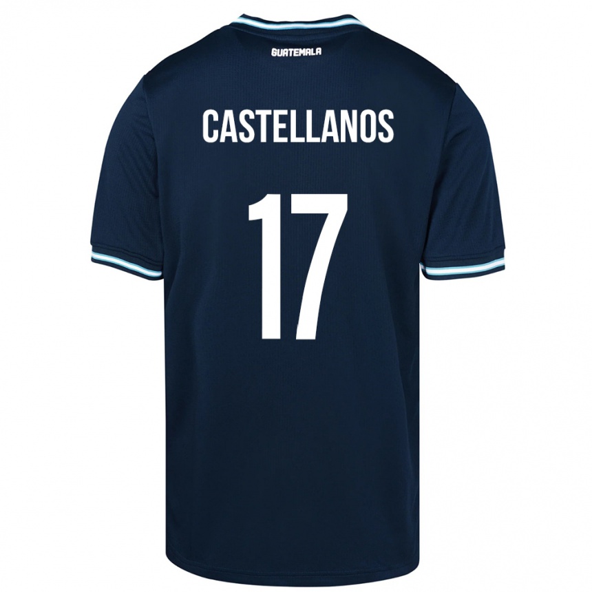 Kids Football Guatemala Óscar Castellanos #17 Blue Away Jersey 24-26 T-Shirt Uk