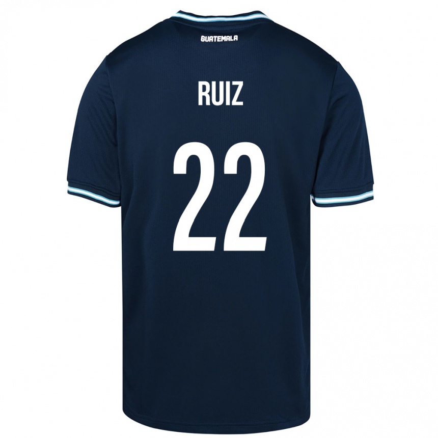 Kids Football Guatemala Kevin Ruiz #22 Blue Away Jersey 24-26 T-Shirt Uk