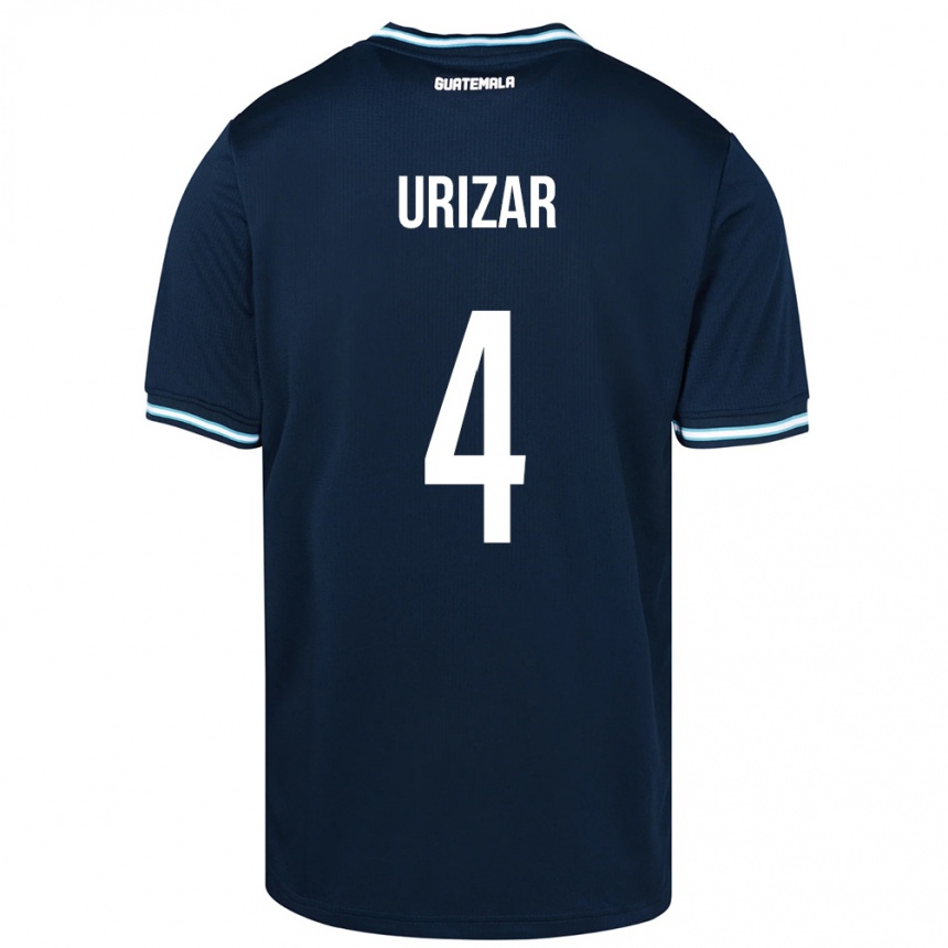 Kids Football Guatemala Jeshua Urizar #4 Blue Away Jersey 24-26 T-Shirt Uk