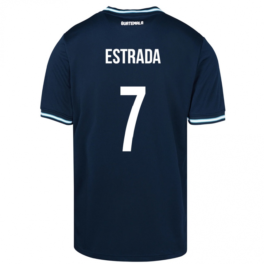 Kids Football Guatemala Javier Estrada #7 Blue Away Jersey 24-26 T-Shirt Uk