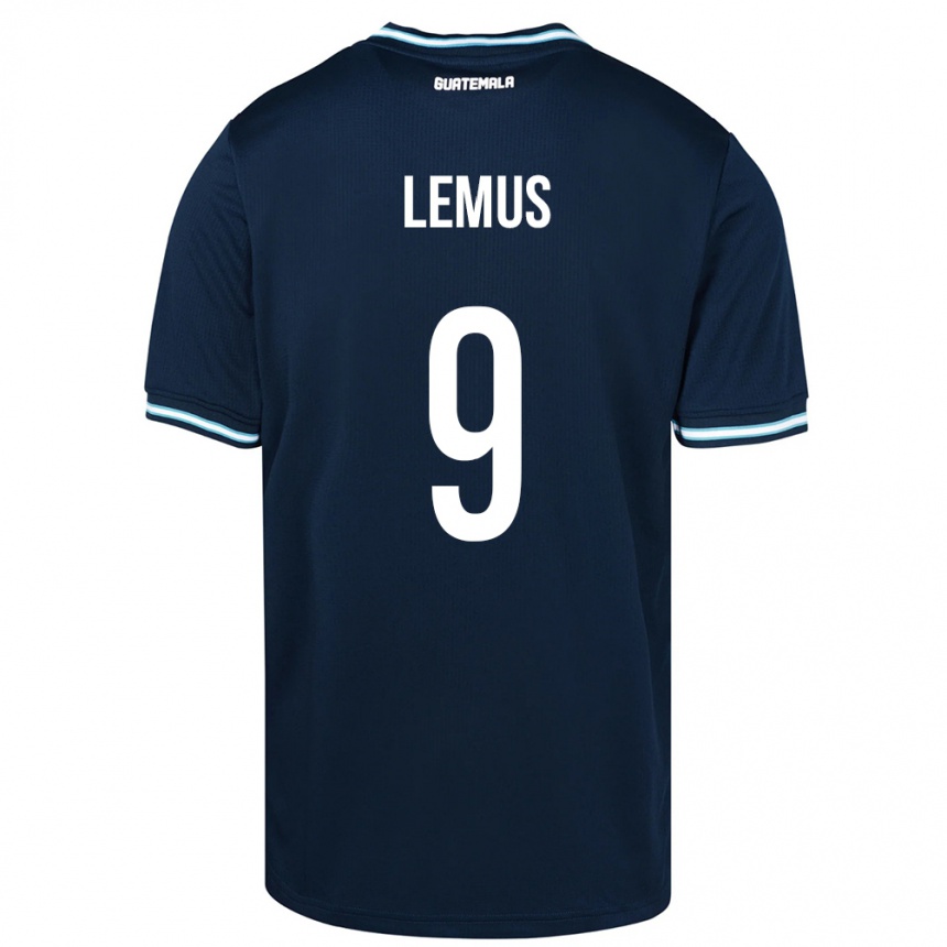 Kids Football Guatemala Erick Lemus #9 Blue Away Jersey 24-26 T-Shirt Uk