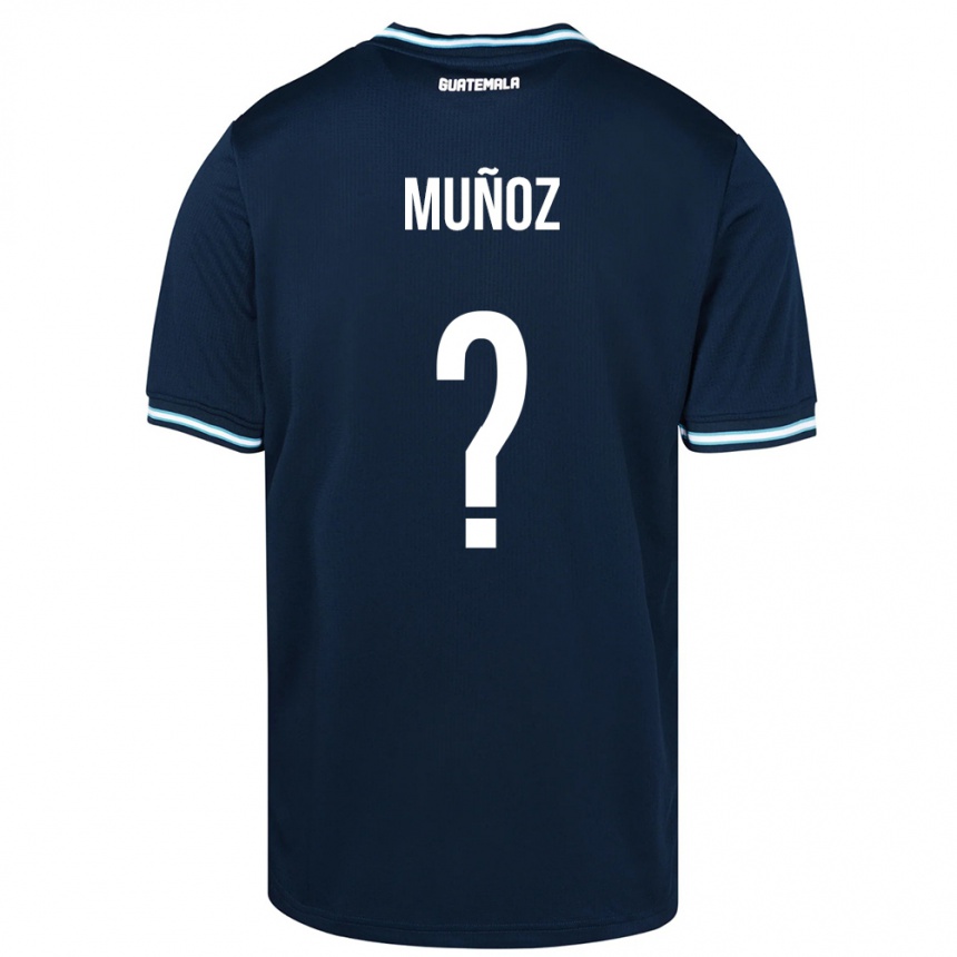 Kids Football Guatemala Rudy Muñoz #0 Blue Away Jersey 24-26 T-Shirt Uk