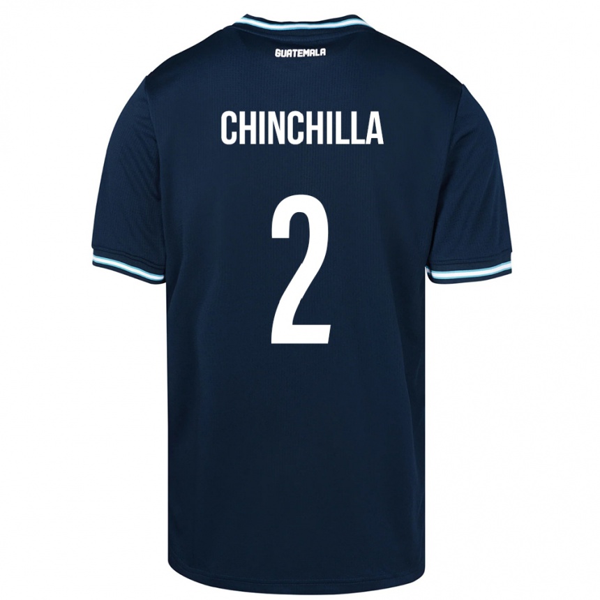 Kids Football Guatemala Nicolás Chinchilla #2 Blue Away Jersey 24-26 T-Shirt Uk