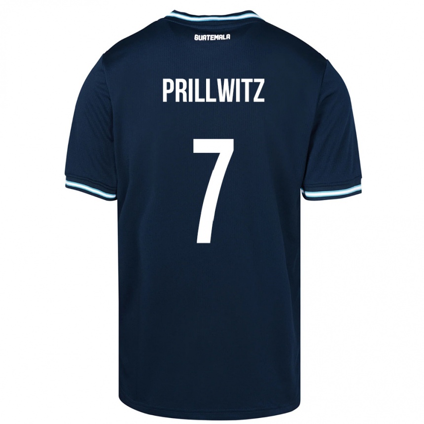 Kids Football Guatemala Héctor Prillwitz #7 Blue Away Jersey 24-26 T-Shirt Uk