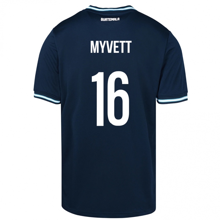 Kids Football Guatemala Jemery Myvett #16 Blue Away Jersey 24-26 T-Shirt Uk