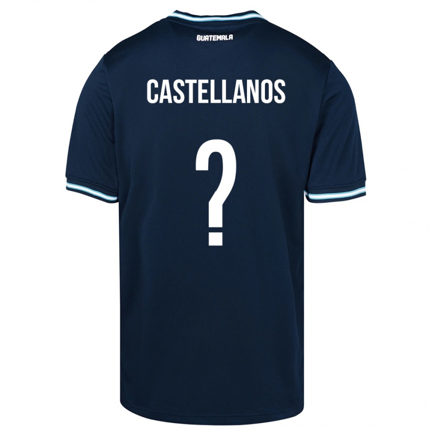 Kids Football Guatemala Jezmin Castellanos #0 Blue Away Jersey 24-26 T-Shirt Uk