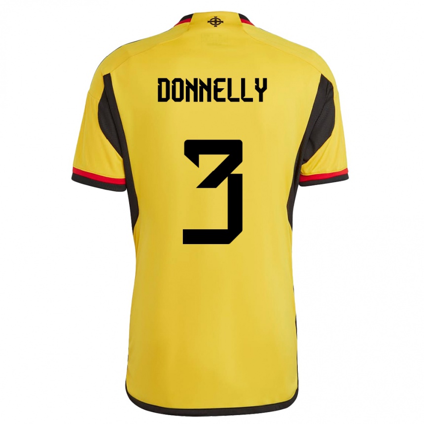 Kids Football Northern Ireland Aaron Donnelly #3 White Away Jersey 24-26 T-Shirt Uk