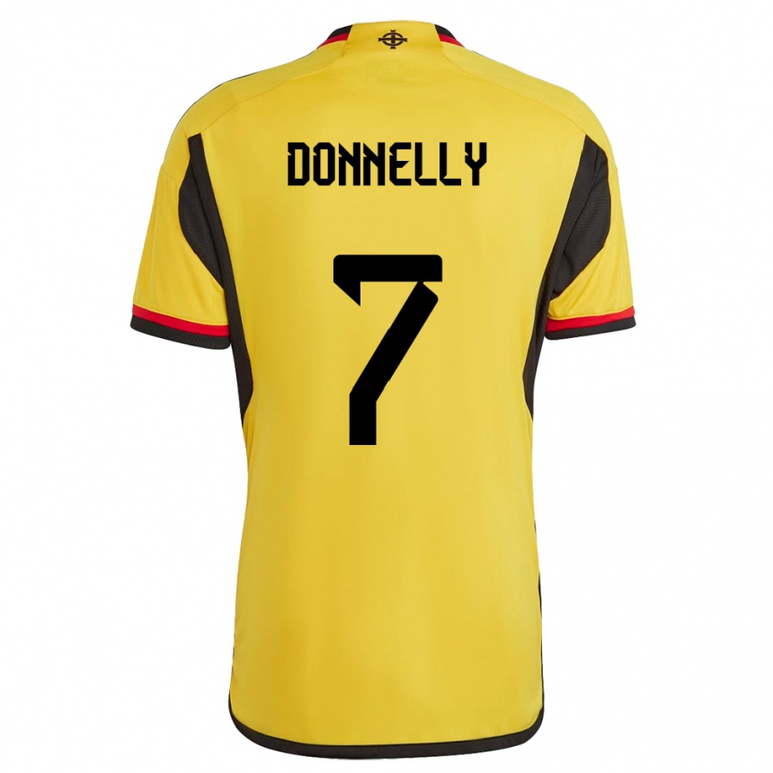 Kids Football Northern Ireland Caolan Donnelly #7 White Away Jersey 24-26 T-Shirt Uk