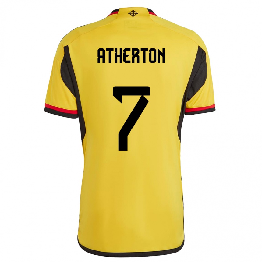 Kids Football Northern Ireland Chris Atherton #7 White Away Jersey 24-26 T-Shirt Uk