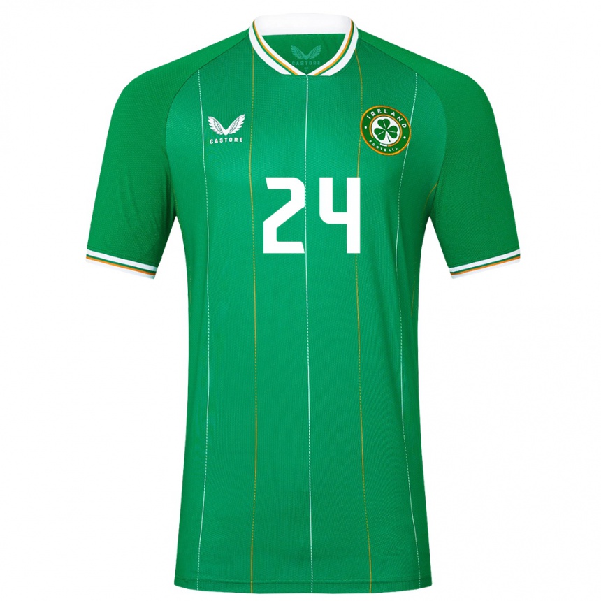 Men Football Ireland Sean Roughan #24 Green Home Jersey 24-26 T-Shirt Uk