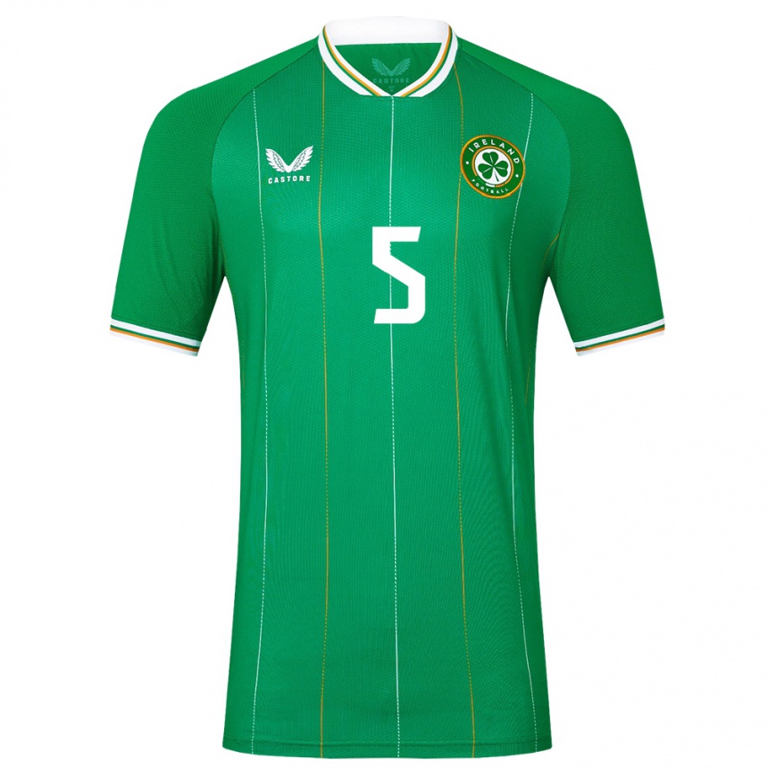 Men Football Ireland Caitlin Hayes #5 Green Home Jersey 24-26 T-Shirt Uk