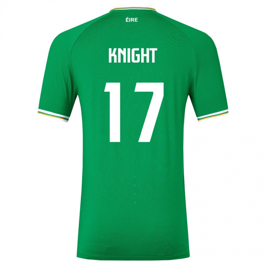 Men Football Ireland Jason Knight #17 Green Home Jersey 24-26 T-Shirt Uk