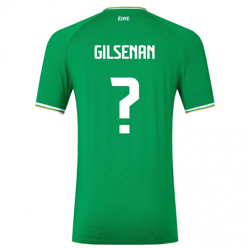 Men Football Ireland Zak Gilsenan #0 Green Home Jersey 24-26 T-Shirt Uk