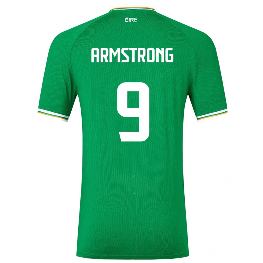 Men Football Ireland Sinclair Armstrong #9 Green Home Jersey 24-26 T-Shirt Uk