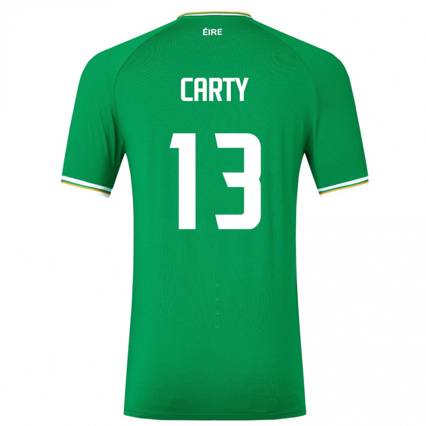 Men Football Ireland Conor Carty #13 Green Home Jersey 24-26 T-Shirt Uk