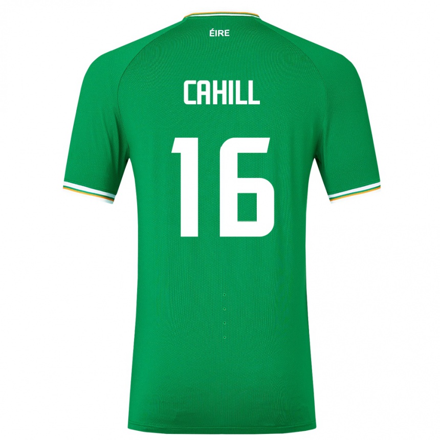 Men Football Ireland Killian Cahill #16 Green Home Jersey 24-26 T-Shirt Uk