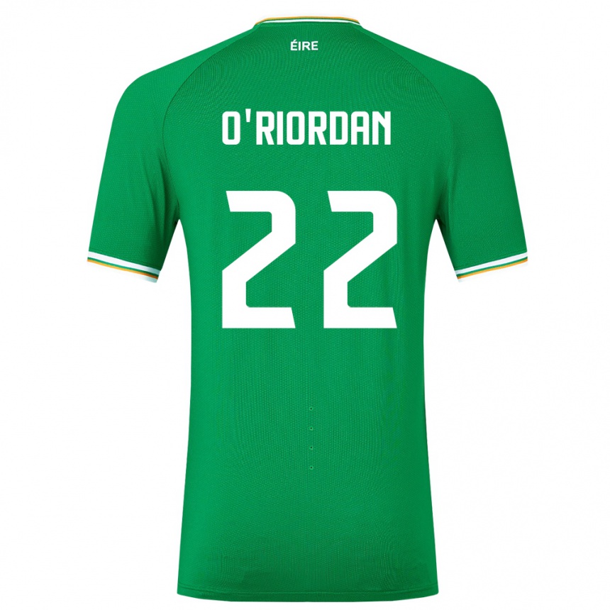 Men Football Ireland Connor O'riordan #22 Green Home Jersey 24-26 T-Shirt Uk