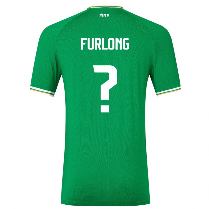 Men Football Ireland James Furlong #0 Green Home Jersey 24-26 T-Shirt Uk