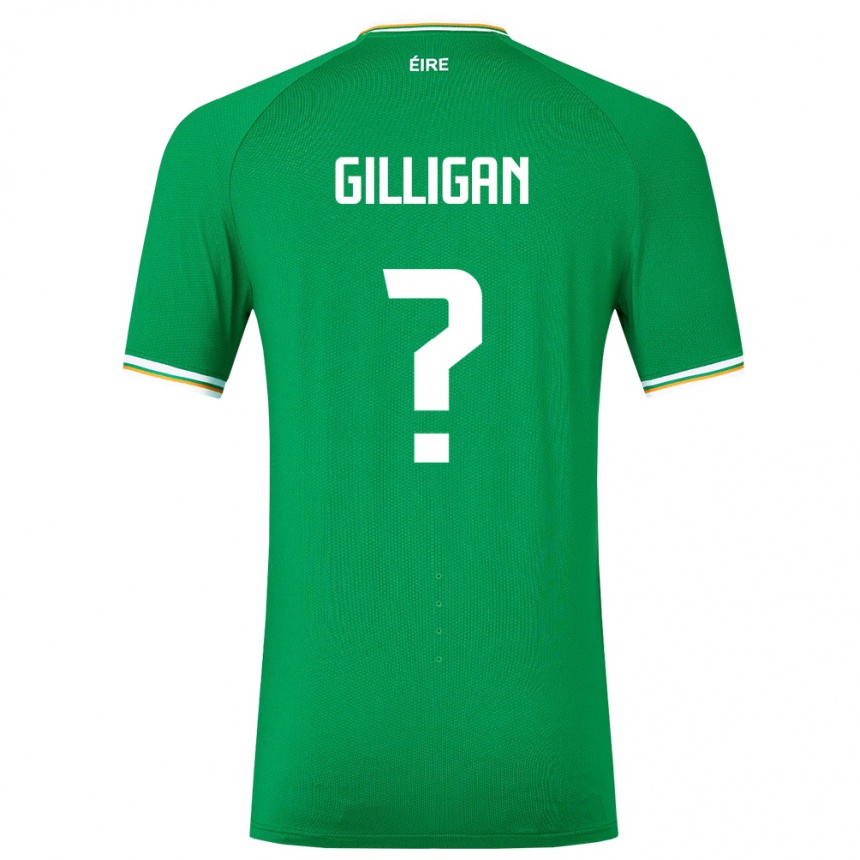 Men Football Ireland Ciaran Gilligan #0 Green Home Jersey 24-26 T-Shirt Uk