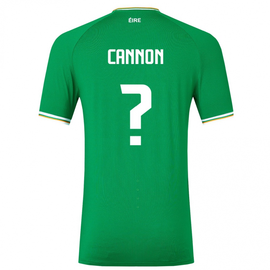 Men Football Ireland Thomas Cannon #0 Green Home Jersey 24-26 T-Shirt Uk