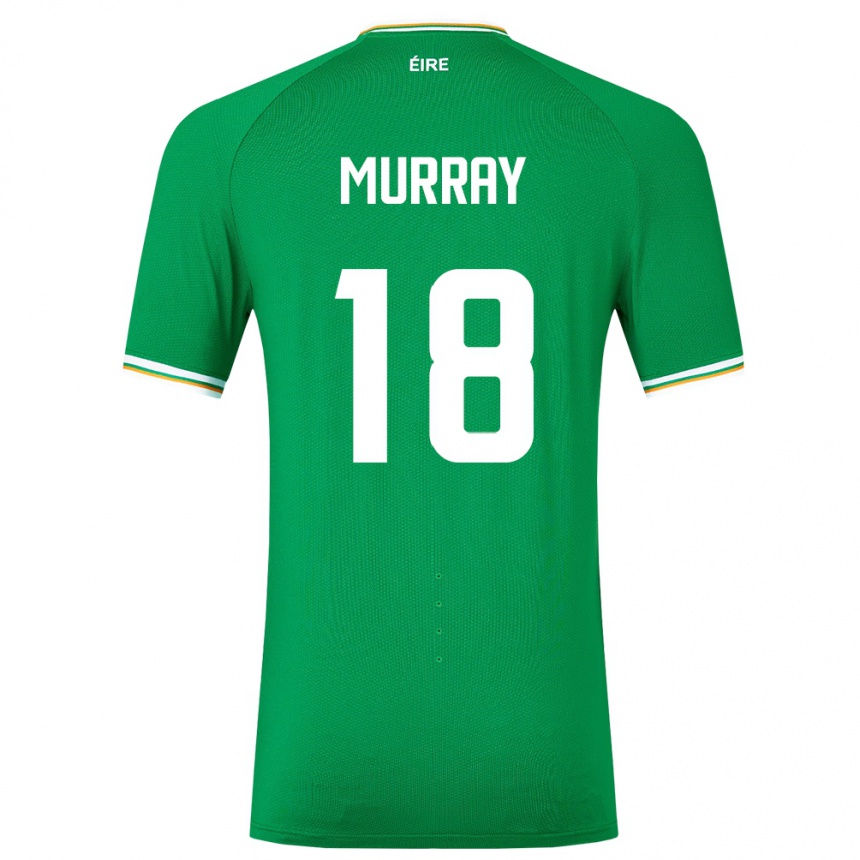 Men Football Ireland Matthew Murray #18 Green Home Jersey 24-26 T-Shirt Uk