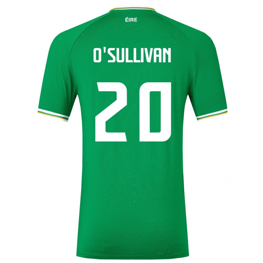 Men Football Ireland Cathal O'sullivan #20 Green Home Jersey 24-26 T-Shirt Uk