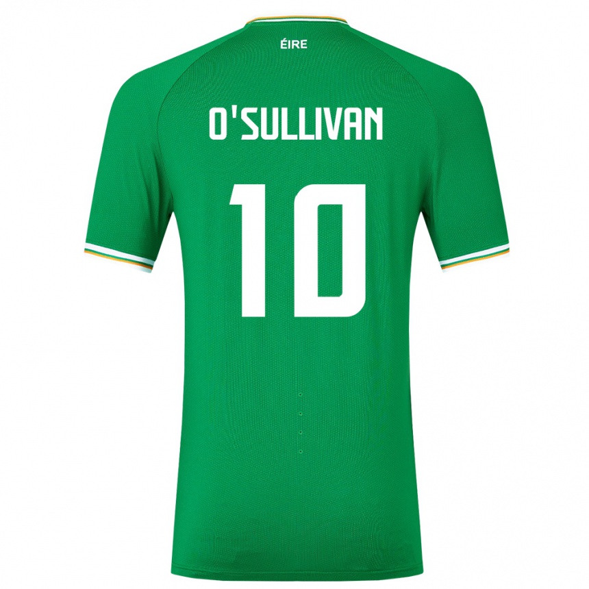 Men Football Ireland Denise O'sullivan #10 Green Home Jersey 24-26 T-Shirt Uk