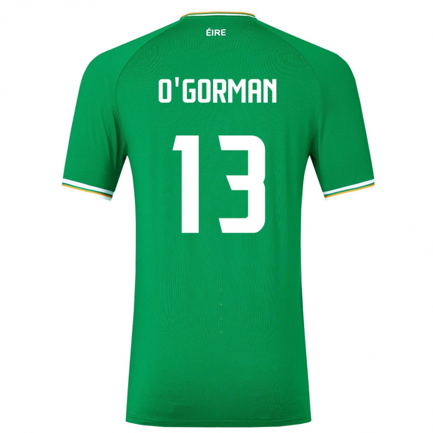 Men Football Ireland Áine O'gorman #13 Green Home Jersey 24-26 T-Shirt Uk