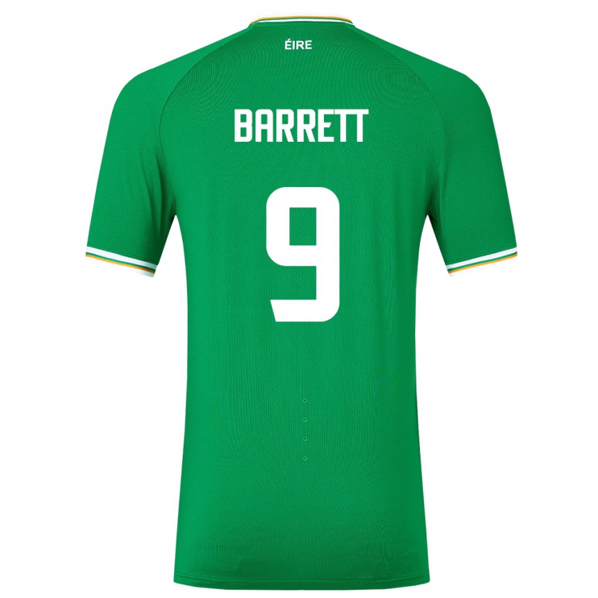 Men Football Ireland Amber Barrett #9 Green Home Jersey 24-26 T-Shirt Uk