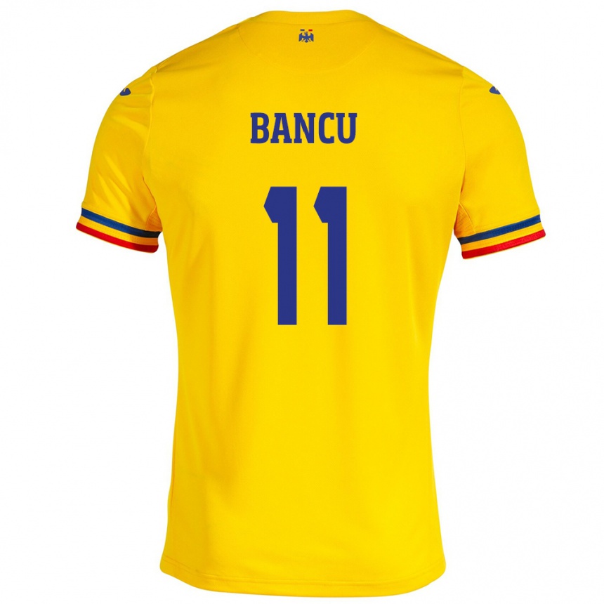 Men Football Romania Nicuşor Bancu #11 Yellow Home Jersey 24-26 T-Shirt Uk