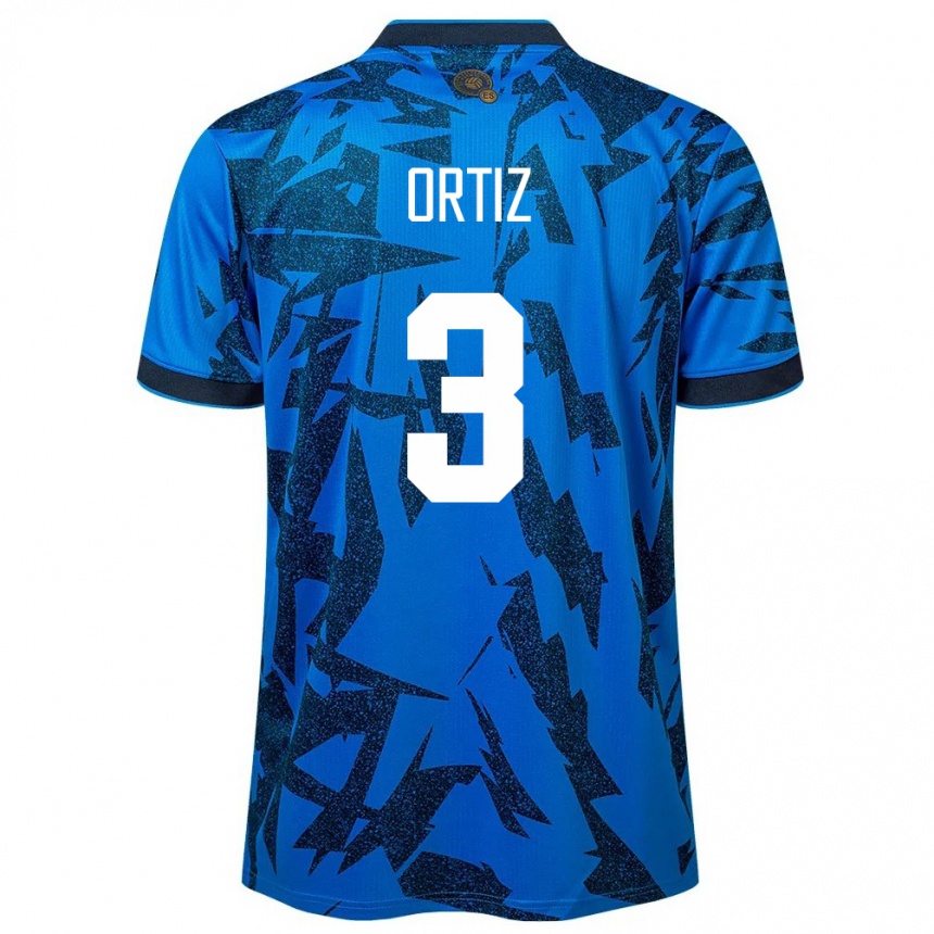 Men Football El Salvador Priscila Ortiz #3 Blue Home Jersey 24-26 T-Shirt Uk