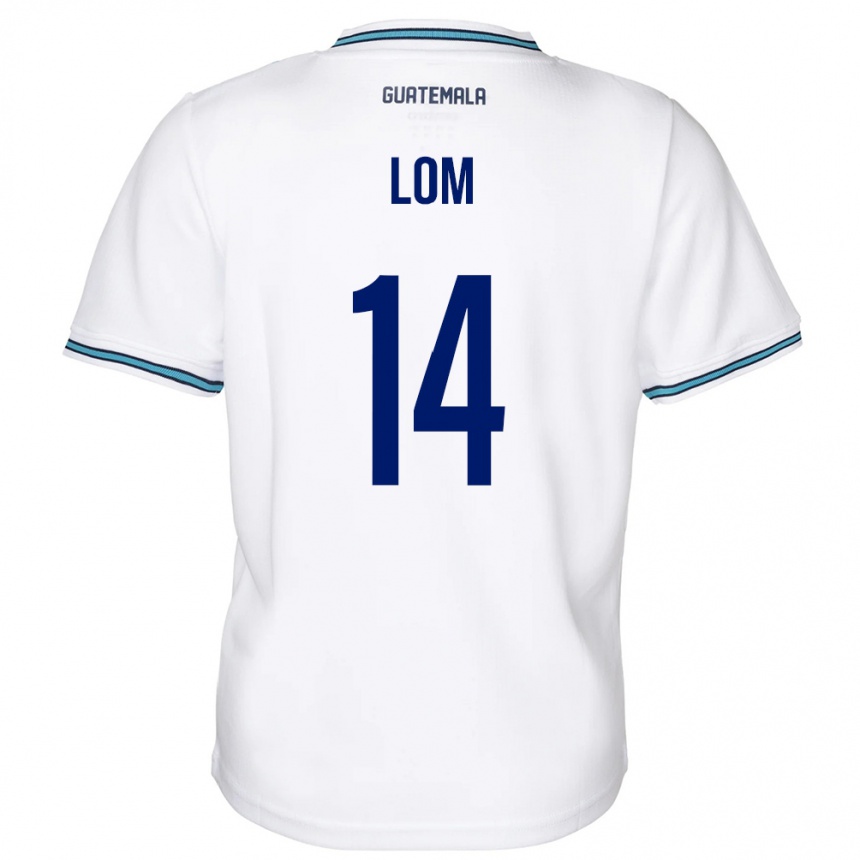 Men Football Guatemala Darwin Lom #14 White Home Jersey 24-26 T-Shirt Uk