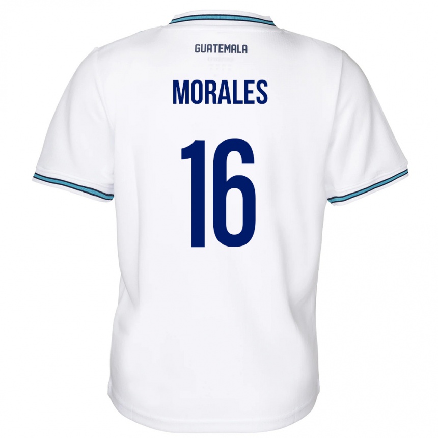 Men Football Guatemala José Morales #16 White Home Jersey 24-26 T-Shirt Uk