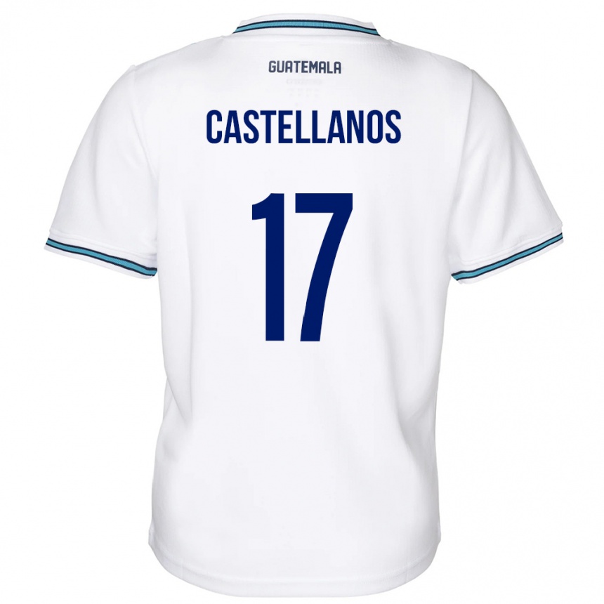 Men Football Guatemala Óscar Castellanos #17 White Home Jersey 24-26 T-Shirt Uk