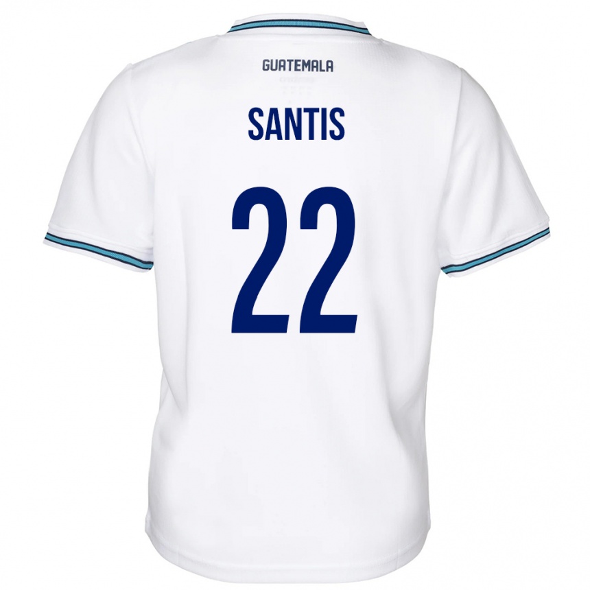 Men Football Guatemala Diego Santis #22 White Home Jersey 24-26 T-Shirt Uk