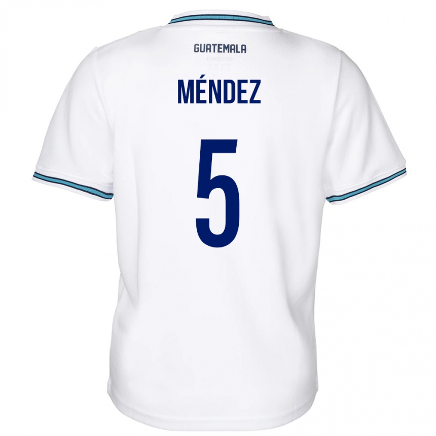 Men Football Guatemala Diego Méndez #5 White Home Jersey 24-26 T-Shirt Uk