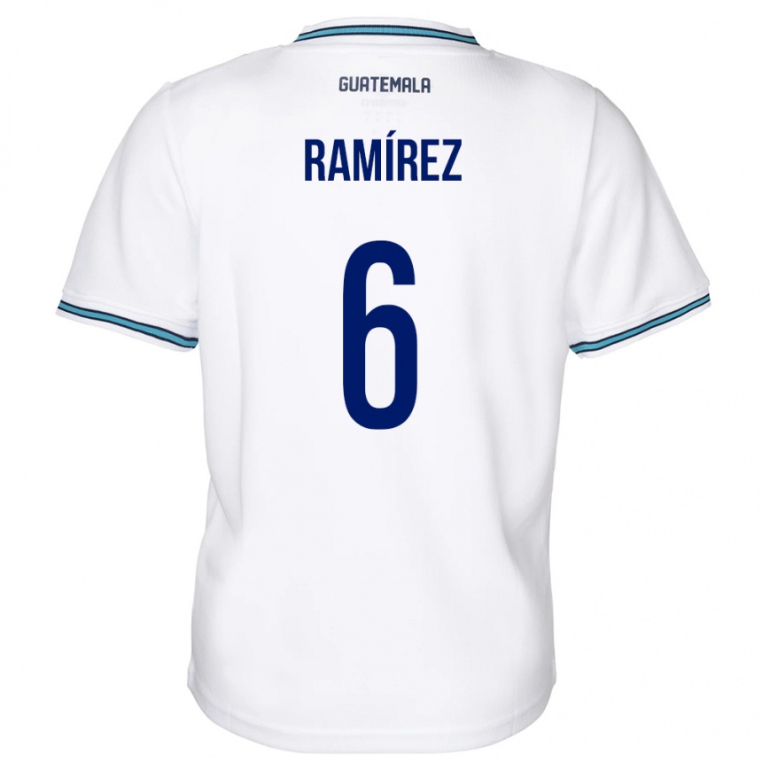 Men Football Guatemala Kevin Ramírez #6 White Home Jersey 24-26 T-Shirt Uk