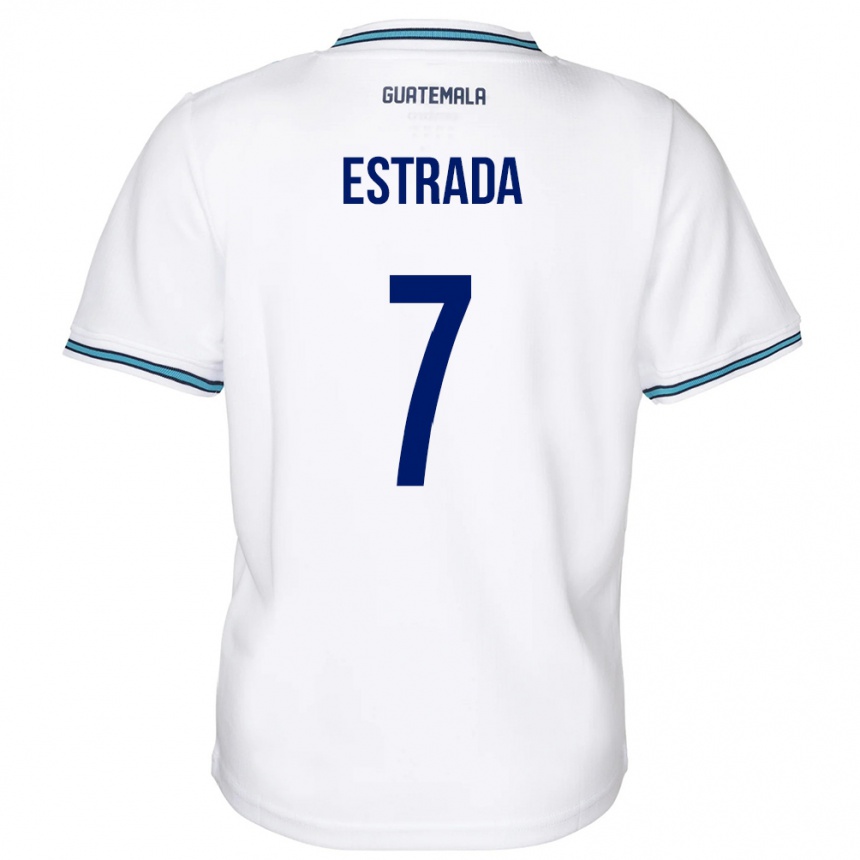 Men Football Guatemala Javier Estrada #7 White Home Jersey 24-26 T-Shirt Uk