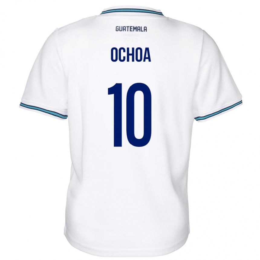 Men Football Guatemala José Ochoa #10 White Home Jersey 24-26 T-Shirt Uk