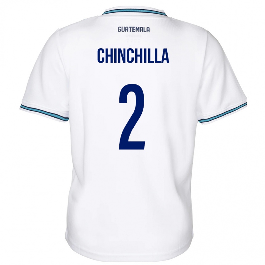 Men Football Guatemala Nicolás Chinchilla #2 White Home Jersey 24-26 T-Shirt Uk