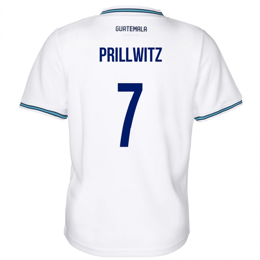 Men Football Guatemala Héctor Prillwitz #7 White Home Jersey 24-26 T-Shirt Uk