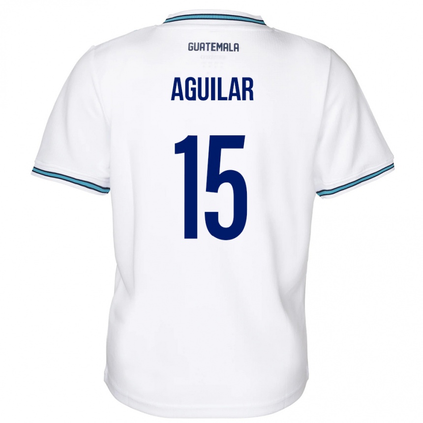 Men Football Guatemala Carlos Aguilar #15 White Home Jersey 24-26 T-Shirt Uk