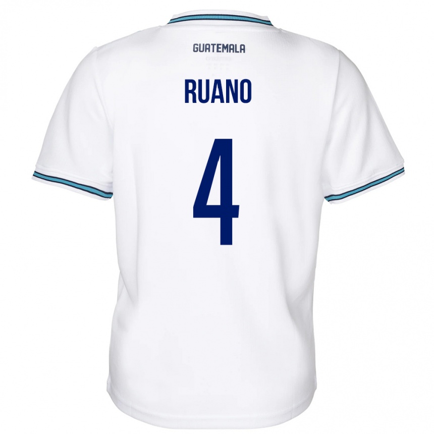 Men Football Guatemala Michelle Ruano #4 White Home Jersey 24-26 T-Shirt Uk