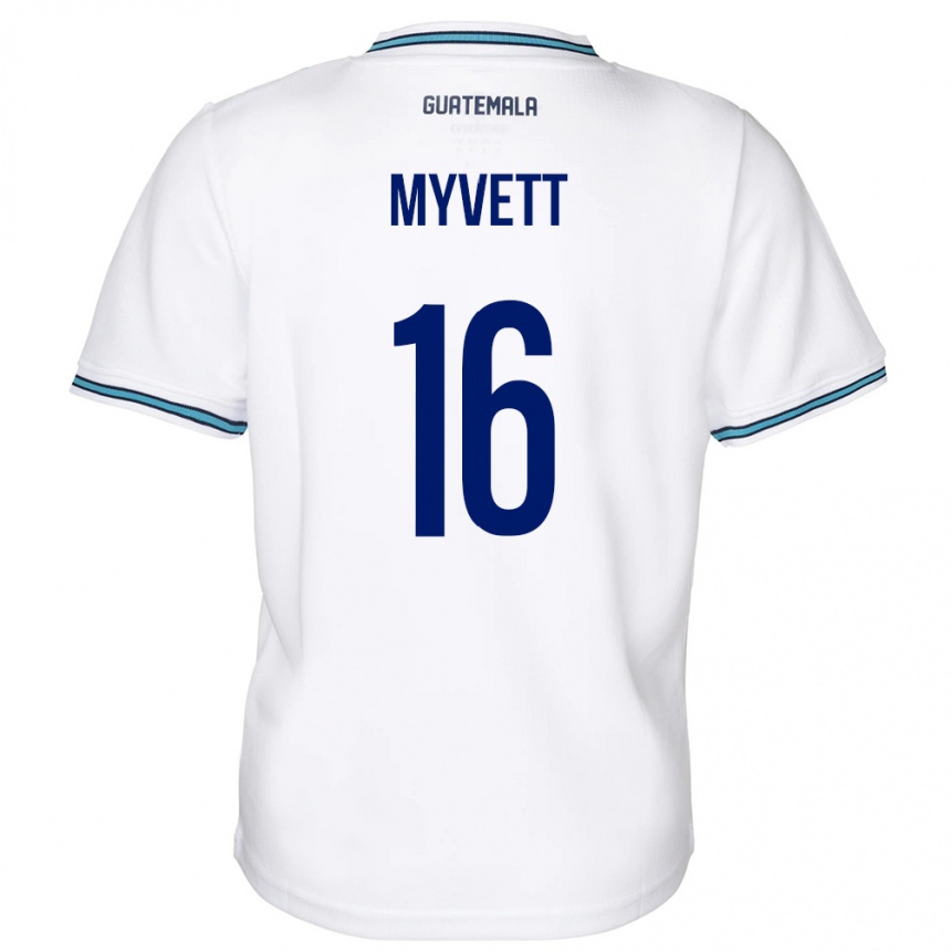 Men Football Guatemala Jemery Myvett #16 White Home Jersey 24-26 T-Shirt Uk