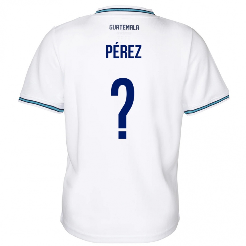 Men Football Guatemala Mary Pérez #0 White Home Jersey 24-26 T-Shirt Uk