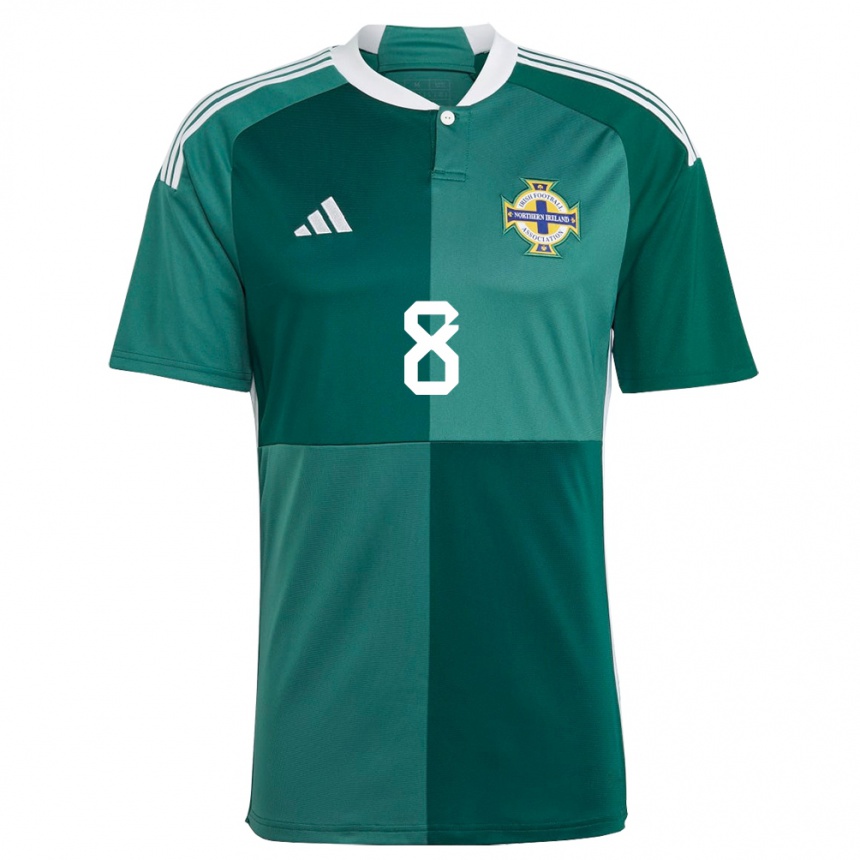 Men Football Northern Ireland Dale Taylor #8 Green Home Jersey 24-26 T-Shirt Uk