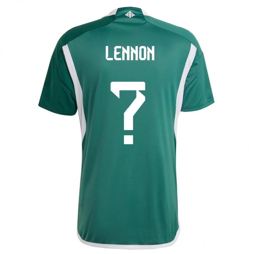 Men Football Northern Ireland Gallagher Lennon #0 Green Home Jersey 24-26 T-Shirt Uk