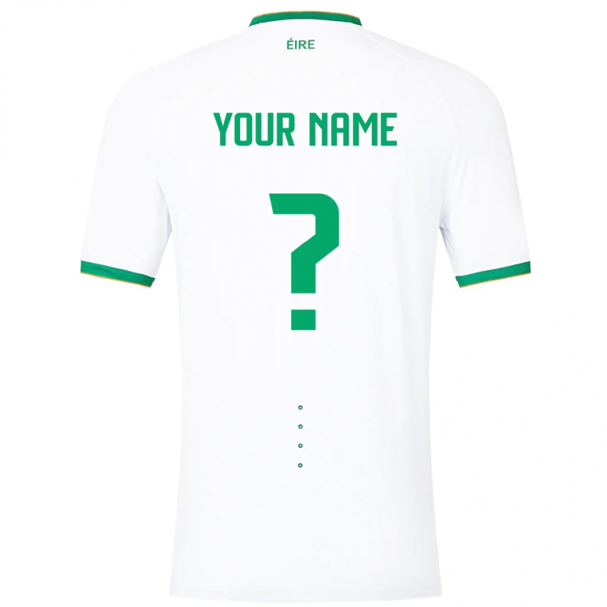 Men Football Ireland Your Name #0 White Away Jersey 24-26 T-Shirt Uk